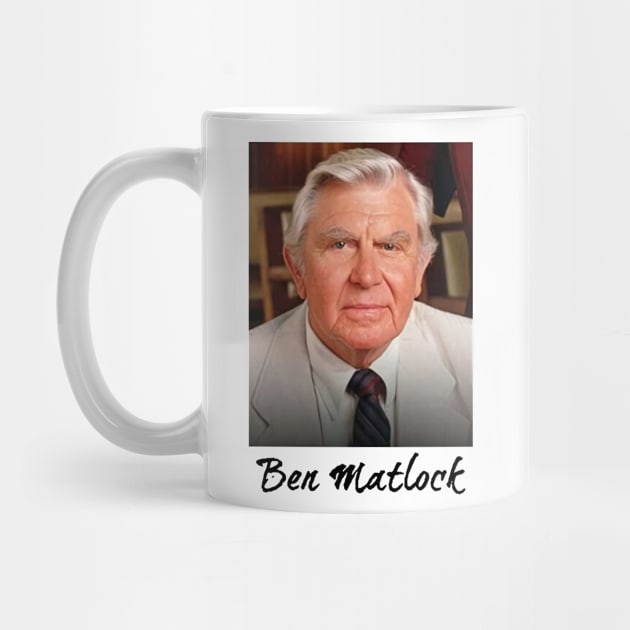 Cool Ben legend Matlock Funny Tv Lawyer Drama White Retro Vintage 80 S Sitcom by davidhedrick